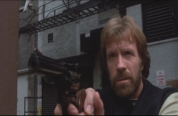 Chuck Norris using a weapon less deadly than himself